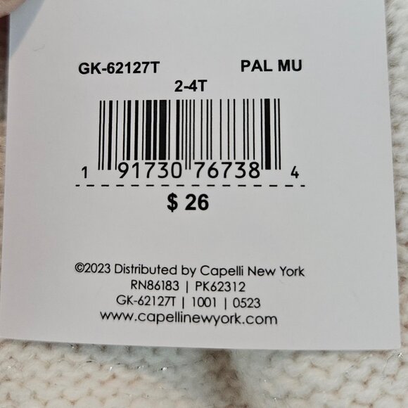 Toddler Girls Unicorn Winter Hat and Mitten Set NWT 2t-4t Capelli New York - Picture 4 of 8